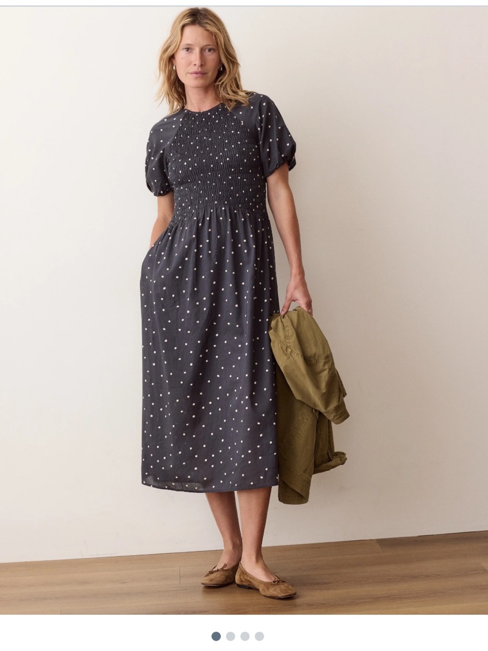 Marine Layer Gigi Smocked Dress-Small